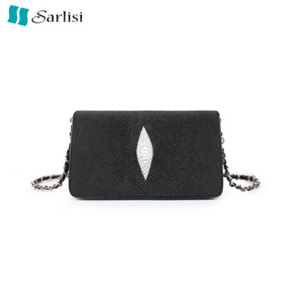 【臺灣出貨】【Sarlisi 】夏麗絲泰國進口新款珍珠魚皮女包真皮鏈帶包女士斜揹包錢包