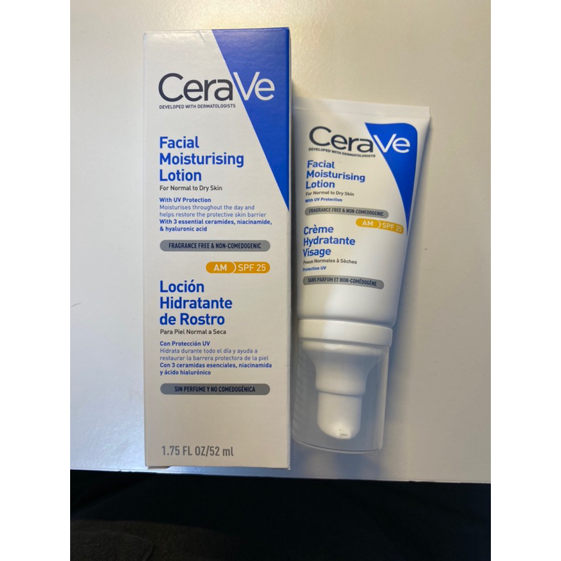 cerave 適樂膚 日間溫和保濕乳 SPF25 防曬 敏感肌適用 二手