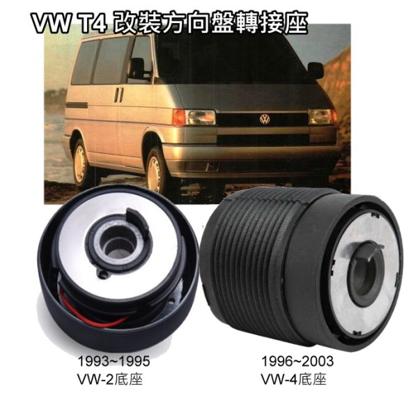 VW 福斯 T4 方向盤無氣囊專用改裝方向盤底座 方向盤轉接座(93~95VW-2)(96~03VW-4)