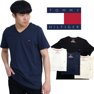 ⚡衝評 Tommy Hilfiger V領 短T 現貨 短袖 T恤 男生上衣 素t 湯米 短T 基本款 #6936