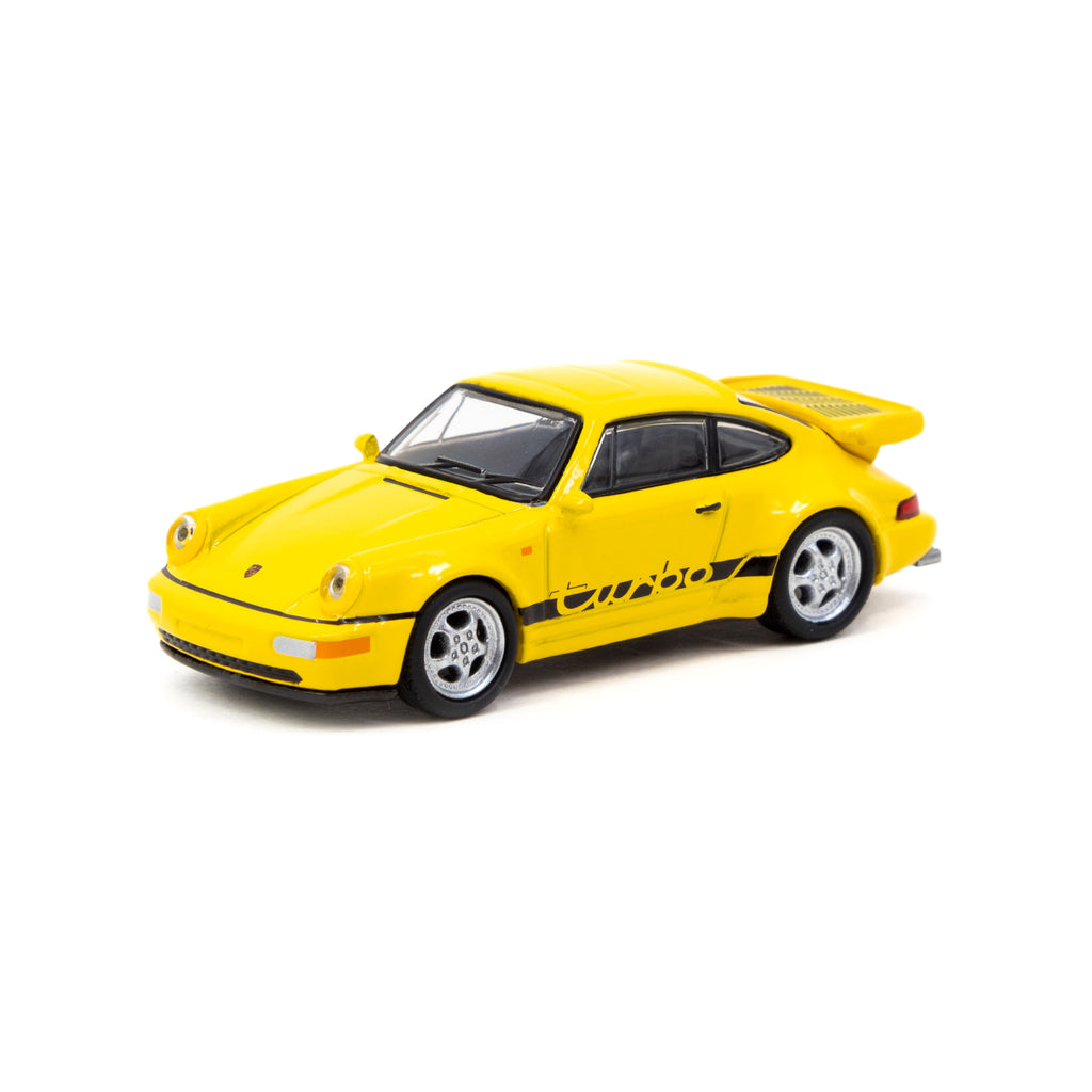 (林口現貨)  Schuco X Tarmac Works 1/64 Porsche 911 Turbo Yellow