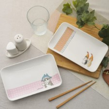 mofusand  方形陶瓷盤組-最愛用餐款 (2入組)