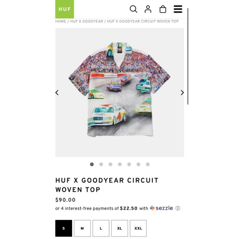 🇺🇸美國HUF x Goodyear 官網新品 潮流 花襯衫 短袖襯衫 正品代購 聯名款 滑板 潮流