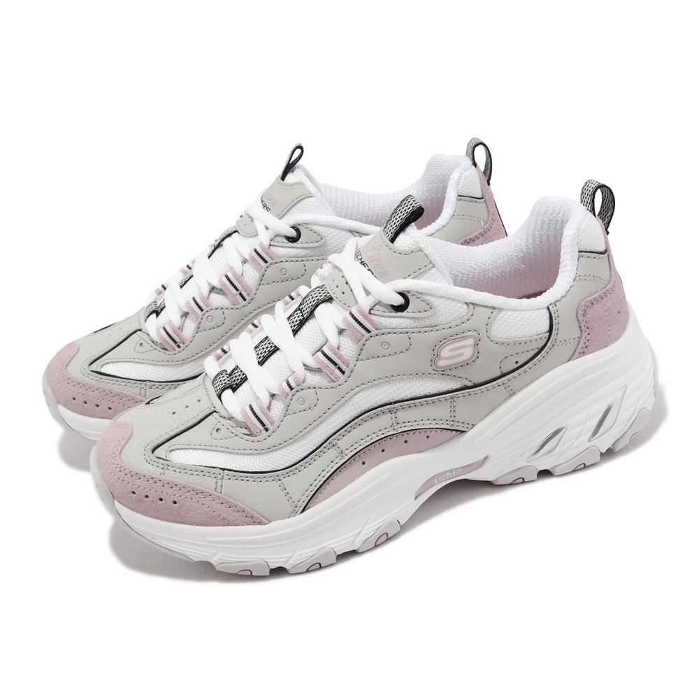 Skechers ARCH FIT D'LITES 女款 灰粉 149805LGLV Sneakers542