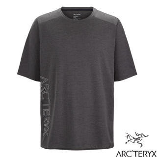 【ARCTERYX 始祖鳥】男 登山輕量透氣快乾短袖圓領排汗衣.T恤.運動休閒衫/吸濕排汗_雜黑_30551