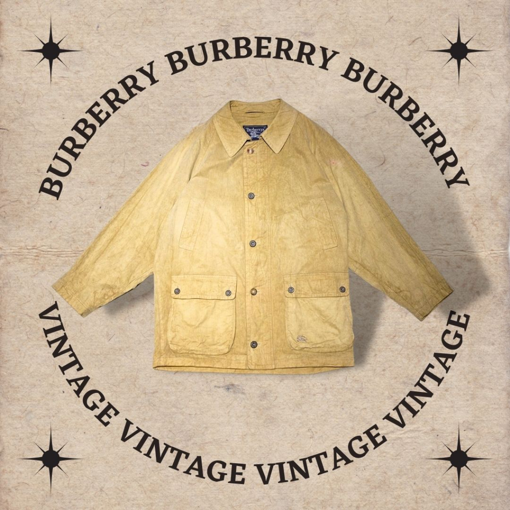 「鹹魚二手 」BURBERRY 卡其色油布外套 Vintage 古著 (S946)