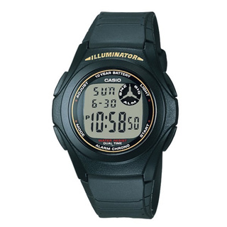 卡西歐 CASIO / F-200W-9A / 數字錶款 計時碼表 LED照明 鬧鈴 手錶