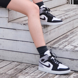 【Fashion SPLY】Air Jordan 1 Mid SE Canvas 黑白灰 絲綢 DV0427-100 2