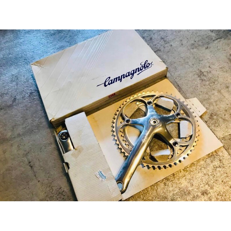 全新盒裝CAMPAGNOLO c record 一代鋼印 曲柄 大盤組