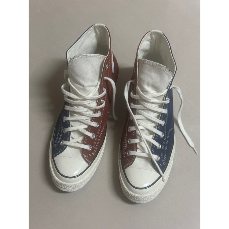 CONVERSE 1970 高筒 拼接藍棕