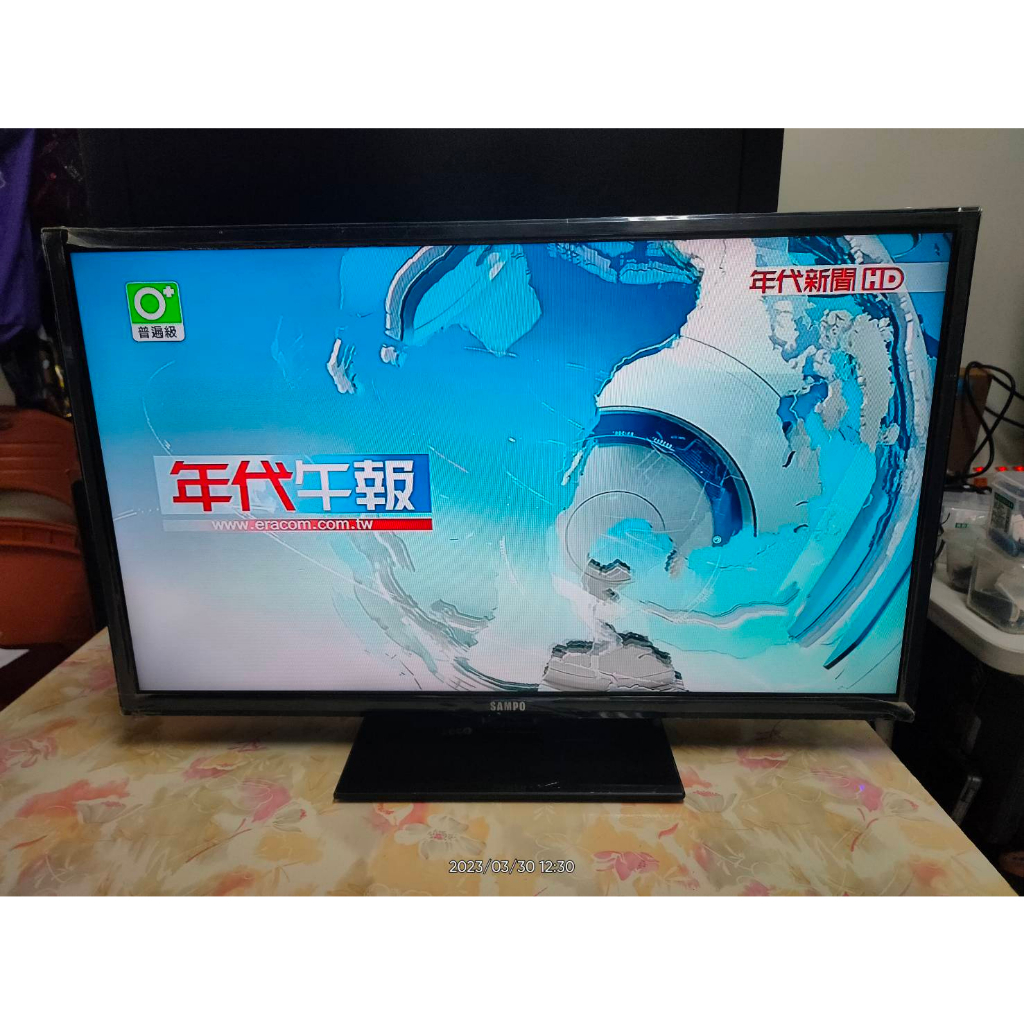 SAMPO聲寶EM-32SK20D 二手液晶電視 32吋中古液晶電視 LED燈條全數換新整理 附遙控器