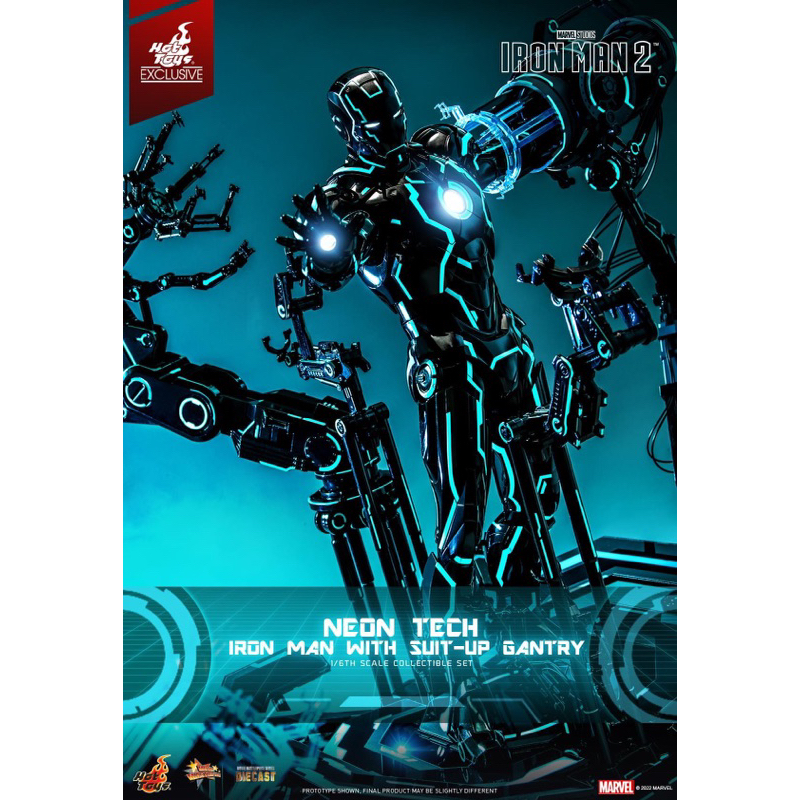 Hot toys MMS672D50 鋼鐵人 整備台 霓虹科技 限定版 MMS672