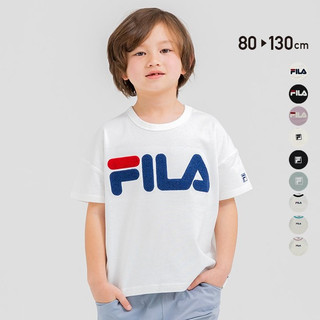 ﹝現貨﹞正版 日本購回 30681 FILA 短袖上衣 短袖 上衣 童裝 兒童 素T 衣服 T恤 插肩袖