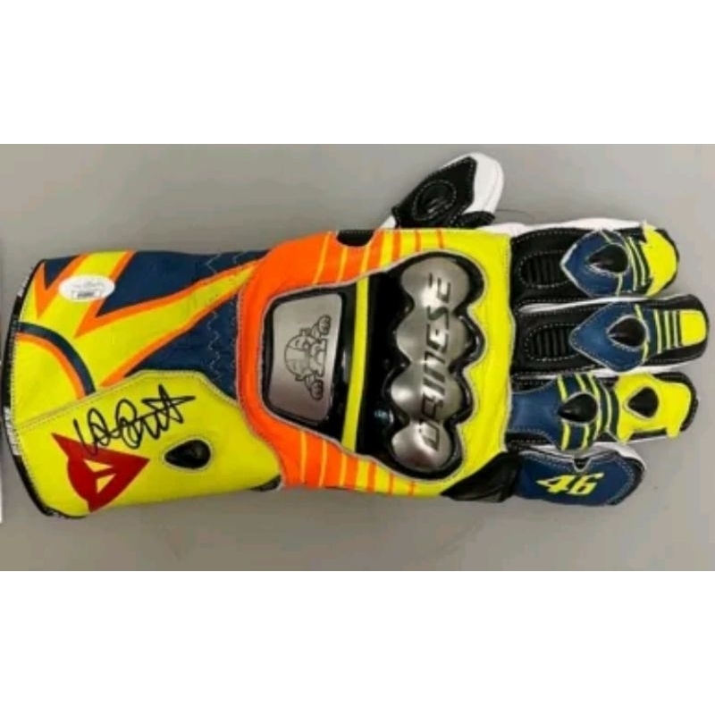 MotoGP Valentino Rossi 羅西 猴王 親筆簽名 複製手套 Monster Energy