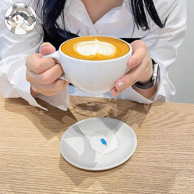 日本Blue Bottle Coffee官方正品！美國藍瓶子300ml咖啡杯美濃燒kinto拿鐵杯碟套裝咖啡杯果汁珍奶茶