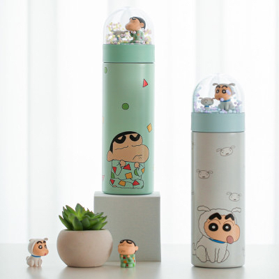 &lt;現貨含運&gt;韓國正品 新款蠟筆小新保溫瓶 兒童水壺 不鏽鋼350ml