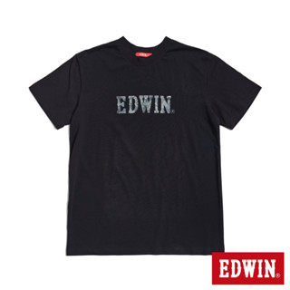 EDWIN 人氣復刻款 迷彩魚LOGO短袖T恤(黑色)-男款