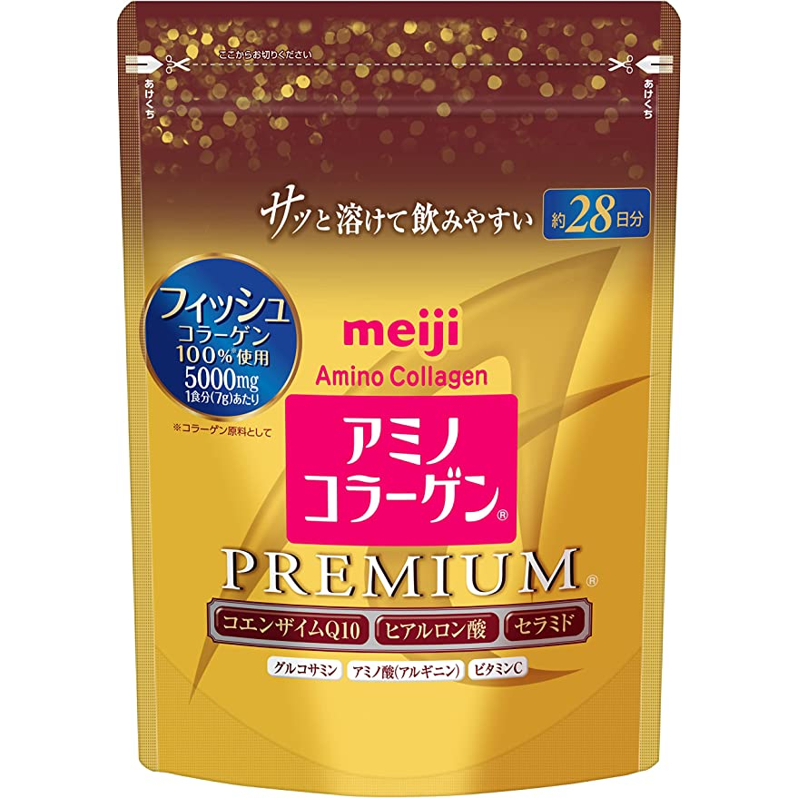 MeIji 明治膠原蛋白粉 Premium 補充包無湯匙 196G 到期日2024/07
