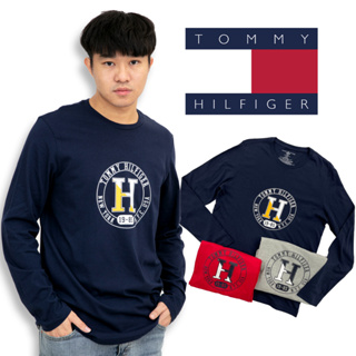 ⚡衝評 Tommy Hilfiger 圓設計logo 薄長袖 純棉 大尺碼 長袖 上衣 T恤 長T #9298