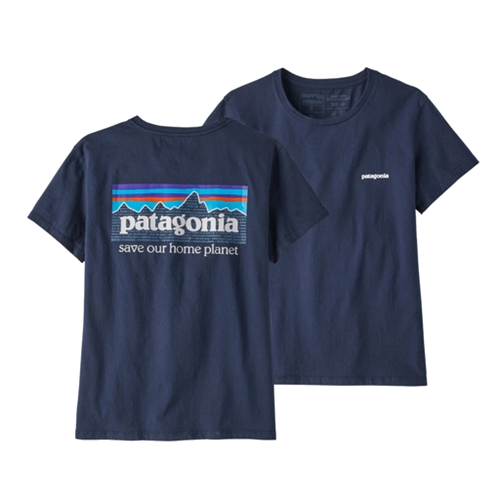 【鋇拉國際】PATAGONIA 基本款 女款胸口小logo印花短T恤 藍色 義大利正品代購 歐洲代購 台北實體工作室