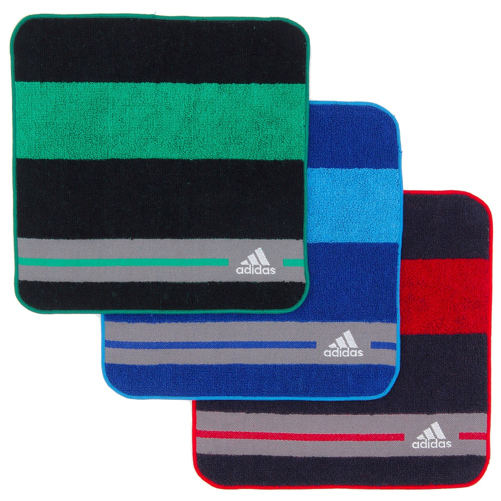 現貨【HelloMira】日本直購adidas紳士毛巾 紳士手帕 22×22cm 手帕 擦手巾 運動小毛巾 雙色運動方巾