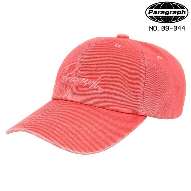 【PARAGRAPH】S9 NO.44 CURSIVE CAP 草寫刺繡文字 燈芯絨 老帽 棒球帽 (紅色) 化學原宿