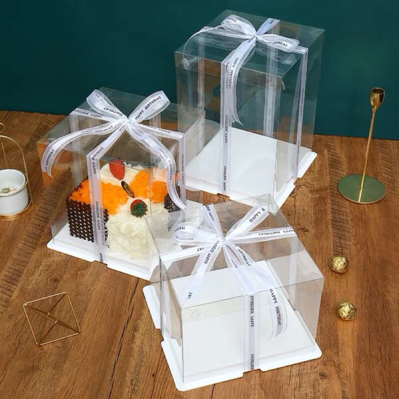 透明蛋糕盒 6寸加高 生日蛋糕盒 禮品盒 透明盒