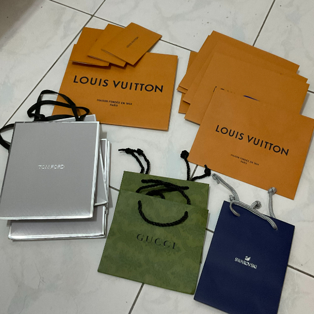知名品牌紙袋 提袋 LV TomFord Gucci SWAROVSKI Diptyuqe 禮物袋