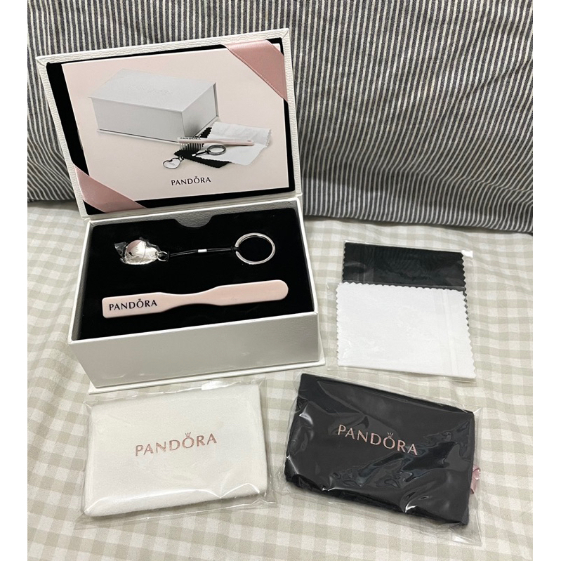 潘朵拉Pandora飾品清潔組六件組 開扣器  心型鑰匙圈  Pandora 扣夾、手鏈扣專屬開扣器