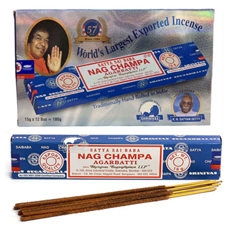 【全球最暢銷的線香】SATYA SAI BABA 賽巴巴 Nag Champa 濃郁經典款 印度線香 15g 12盒入