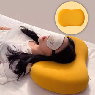 🛌臺灣現貨🌙 馬卡龍色系貓肚記憶枕頭 人體工學 貓肚皮枕頭 枕頭 抱枕 午睡枕 柔軟枕頭 記憶枕 ｜渼日補給站