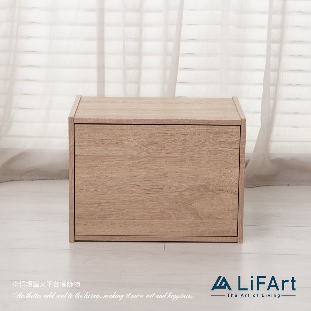 【LiFArt】MIT日系簡約附門單格收納櫃[現貨]