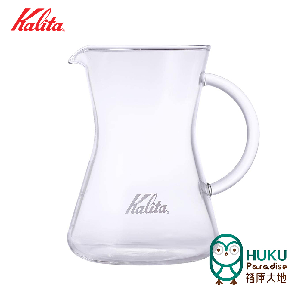 【日本Kalita 】耐熱玻璃咖啡壺 滿容量450ml 奶泡壺 玻璃手把 腰身款