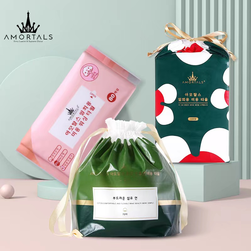 AMORTALS 爾木萄加厚捲筒洗臉巾 萄雲感綿柔巾 無菌純棉 加厚擦臉巾
