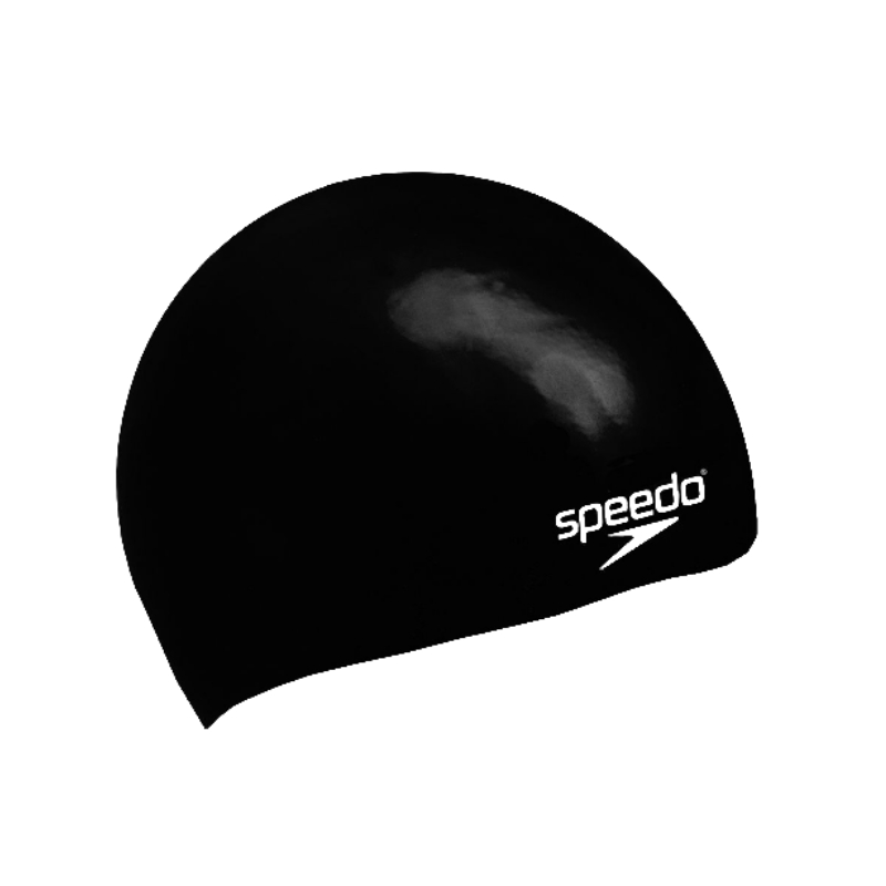 【GO 2 運動】Speedo 兒童 矽膠 泳帽 黑 Plain Moulded 游泳 戲水 2023 新品上市 附發票