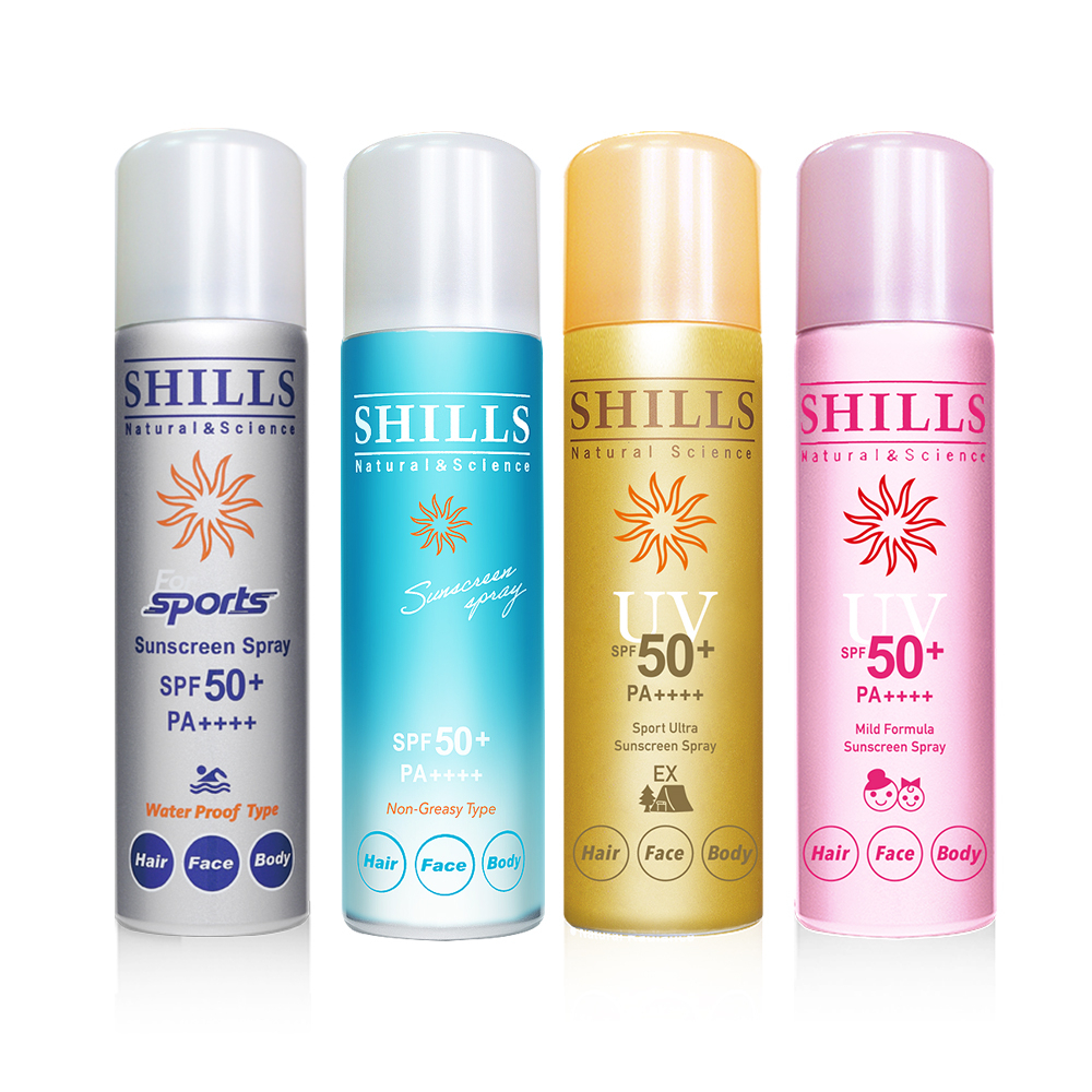 【SHILLS舒兒絲】日本原裝-很耐曬超清爽亮白防曬冰鎮噴霧SPF50+PA++++(4款任選) 小明星大跟班推薦