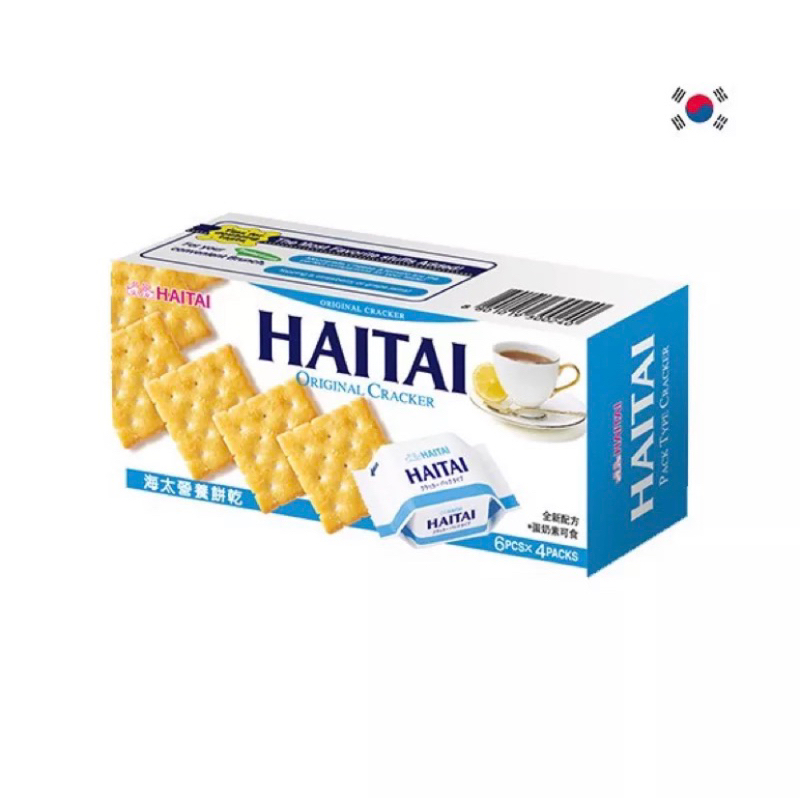 韓國 HAITAI 海太營養餅乾100g (4包x6片) 原味餅乾 餅乾