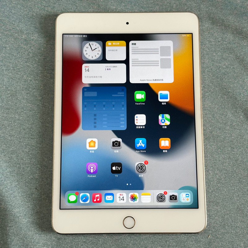 iPad mini 4 128G WiFi版 金 9成新 Ipadmini4 mini4 A1538 7.9吋 平板