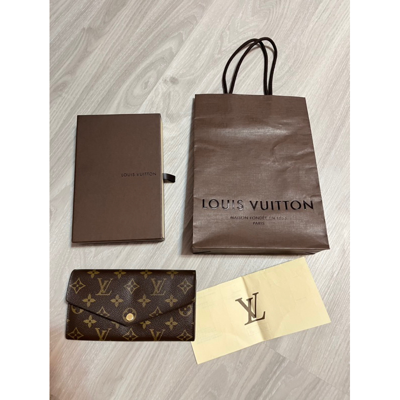 LOUIS VUITTON 路易威登LV SARAH 老花長夾 錢包 手拿包 皮夾M60531 二手