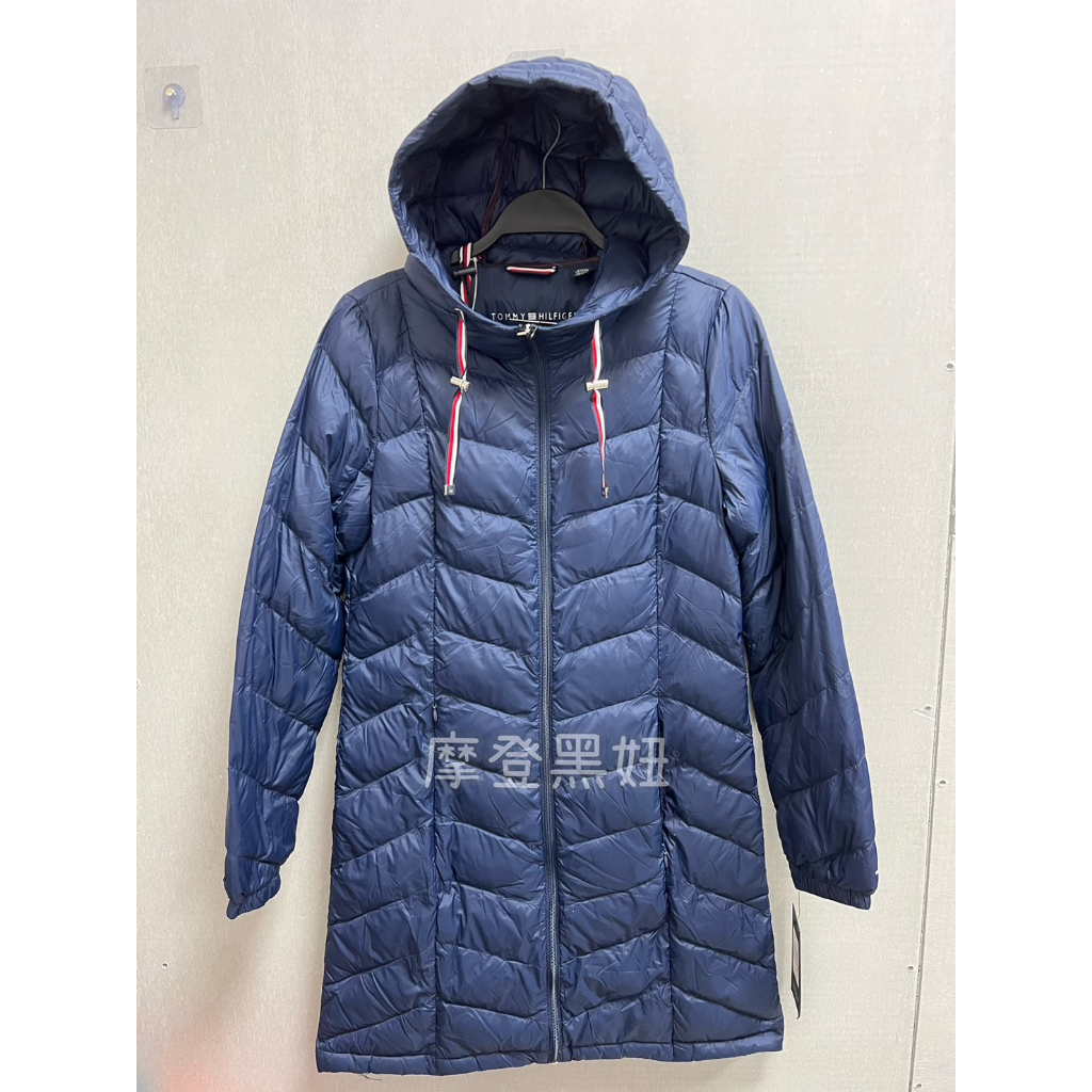 💃摩登黑妞💃 TOMMY HILFIGER 女 可收納 羽絨 外套 長版 輕羽絨  #1385008