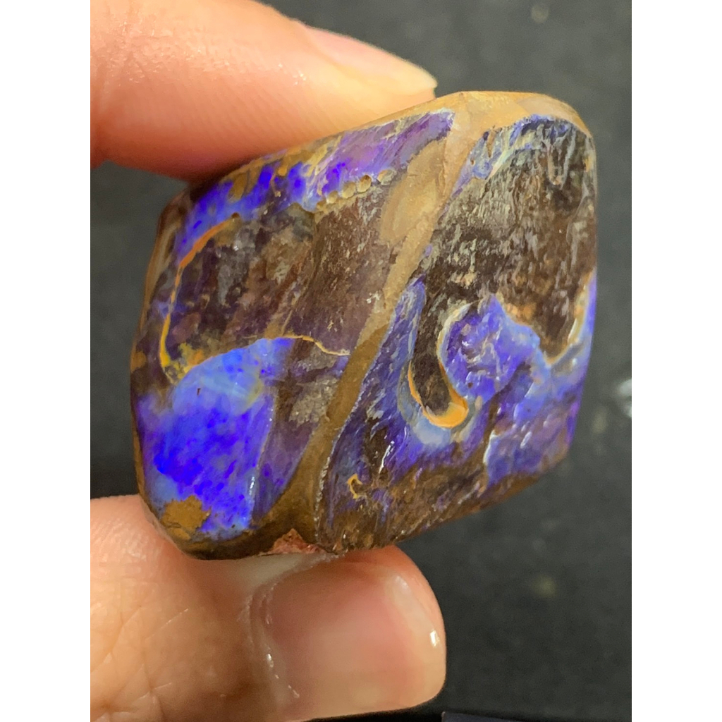 茱莉亞 澳洲蛋白石 礫背蛋白石原礦 編號Ｒ31 原石 boulder opal 歐泊 澳寶 閃山雲 歐珀