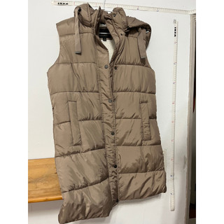 Weatherproof 女長版連帽背心 棕色