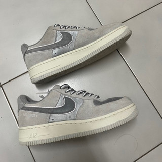 NIKE AIR FORCE 1 灰 奶油底 北極狐 二手鞋23.5