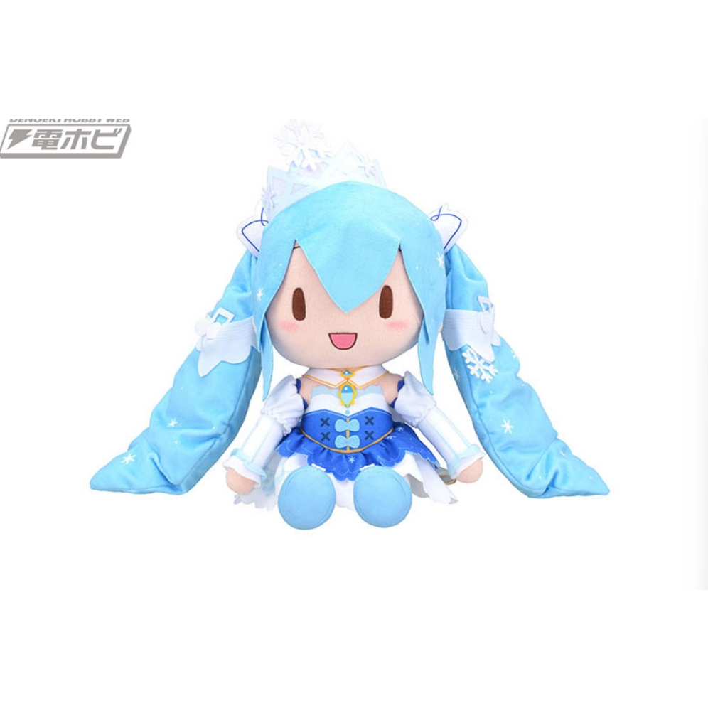SEGA 初音未來 2019 冬季 雪初音 雪未來 SNOW MIKU Princess 微笑臉 坐姿 景品 娃娃 玩偶