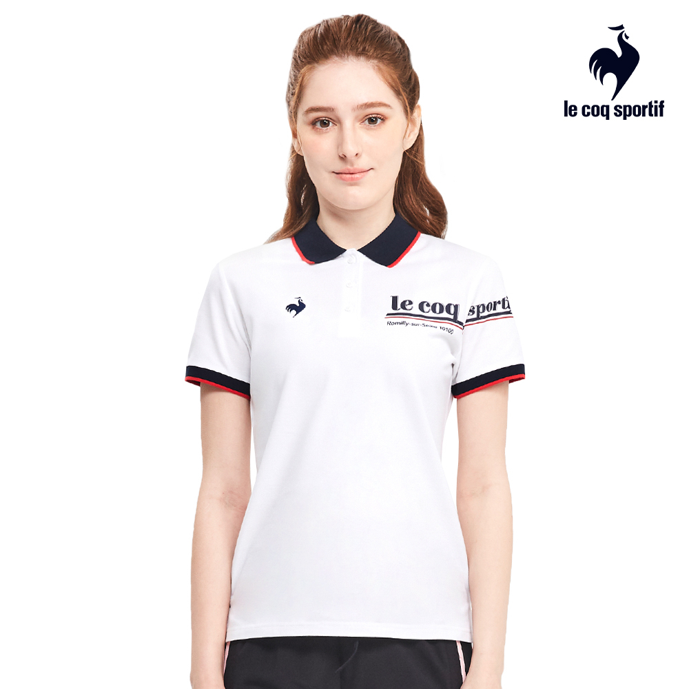【LE COQ SPORTIF 法國公雞】法式經典短袖POLO衫-女款-白色-LOR22841