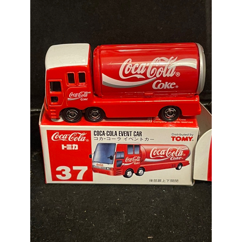 TOMICA NO.37 舊藍標 COCA-COLA EVENT CAR 可樂 紅車頭 可口可樂 運輸車 飲料 食物