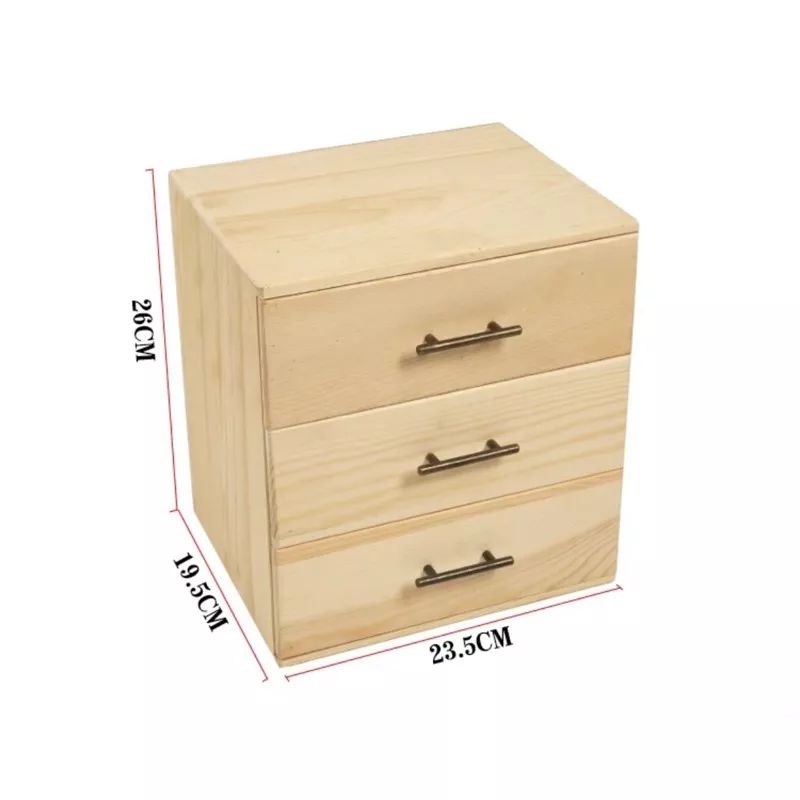 【現貨不用等】木製精油盒子三層抽屜收納盒90格