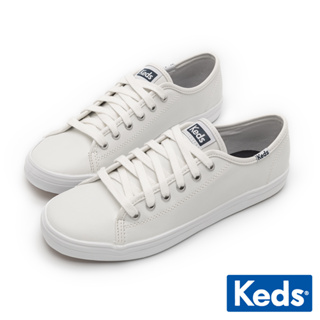 【Keds】BACKSPIN 經典簡約時尚皮革小白鞋-白 (9231W123508)