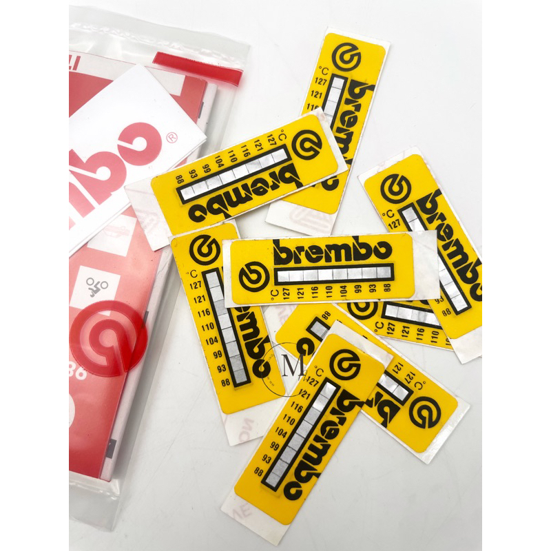 Mm.BREMBO 溫度貼紙/輻射卡鉗/對四卡鉗/1098/M4/484/RX/MS/M50 貼紙88-127度