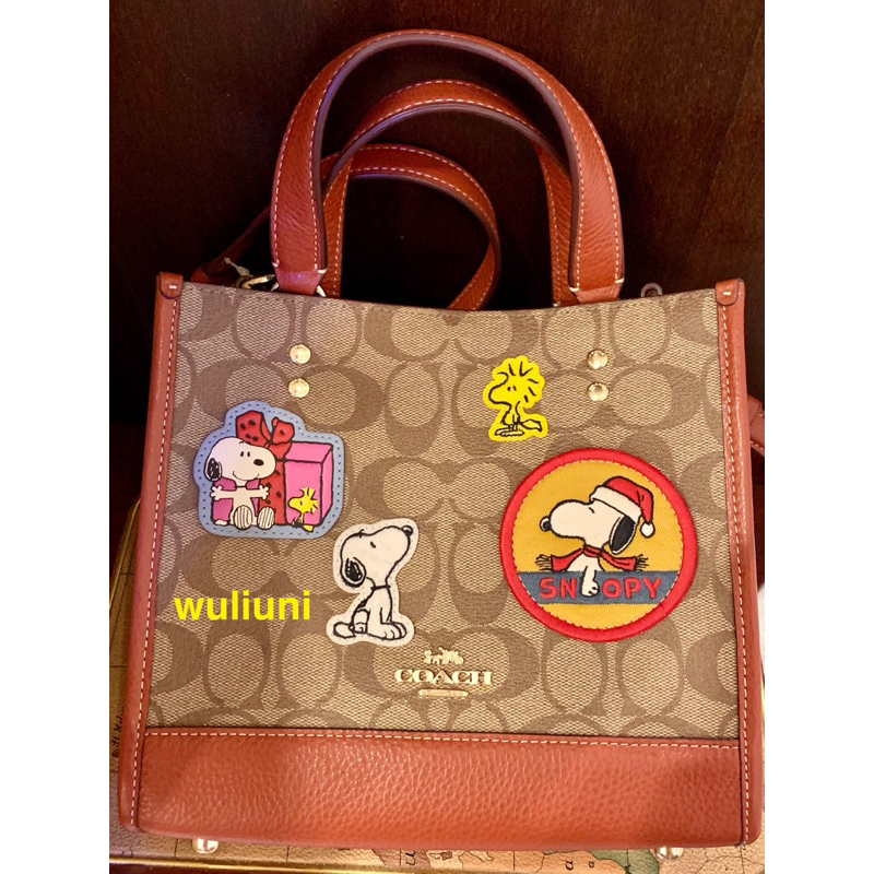 coach snoopy 限量聯名款史努比紙袋包托特包正品